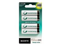 NI-MH AA 2500mAh Pre-Charged - NH-AAB4GN