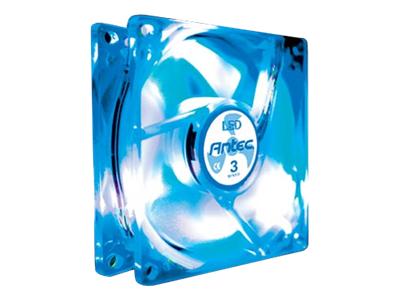 TriCool Fan/80mm Blue LED lights Antec TriCool 80mm Blue LED - Ventilateur châssis - 80 mm
