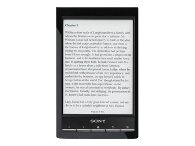 Sony PRS-T1 - Lecteur eBook - 2 Go - 6" monochrome E Ink ( 800 x 600 ) - écran tactile - hôte USB - Logement microSD - Wi-Fi - noir
