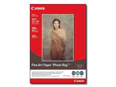 Canon Fine Art Paper Photo Rag FA-PR1 - Fine art photo rag paper - A3 plus (329 x 423 mm) - 188 g/m2 - 20 sheet(s)