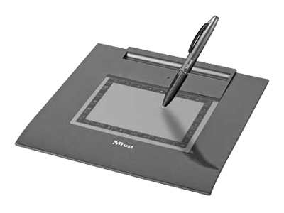 SLIMLINE DESIGN TABLET TB-5300 5.5'' X 4 Trust Slimline Design Tablet TB-5300 - Digitaliseerder, digitale pen - 14 x 10.2 cm - met bekabeling
