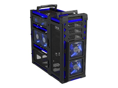 Antec LanBoy Air - Tour midi - ATX - pas d'alimentation - noir, bleu - USB/Audio