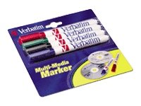 Verbatim Multi-Media Marker - CD/DVD/flash card labeling pen - black, blue, red, green