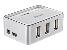 SLIZE 4 PORT USB 2.0 HUB WHITE/SILVER