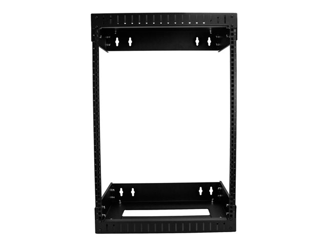 StarTech.com 15U 19\" Wall Mount Network Rack, Adjustable Depth 12-20\" 2 Post Open Frame Server Room Rack for AV/Data/ IT Communication/Computer Equipment/Switch with Cage Nuts & Screws - 15U Adjustable Rack - Rack - wall mountable - black - 15U - 19\"