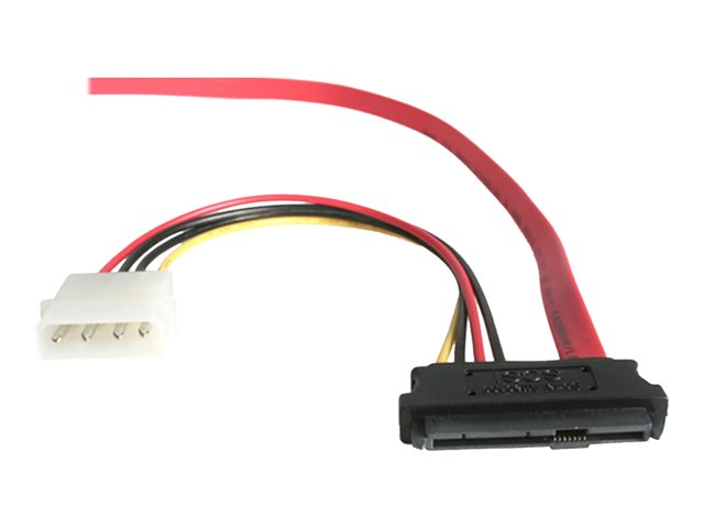 StarTech.com 18in SAS 29 Pin to SATA Cable with LP4 Power - 18in SAS 29 pin to SATA Cable - 18in SFF 8482 to SATA (SAS729PW18) - SATA / SAS cable - 4 PIN internal power, 29 pin internal SAS (SFF-8482) to SATA (R) - 46 cm - red - for P/N: DRW150SASBK