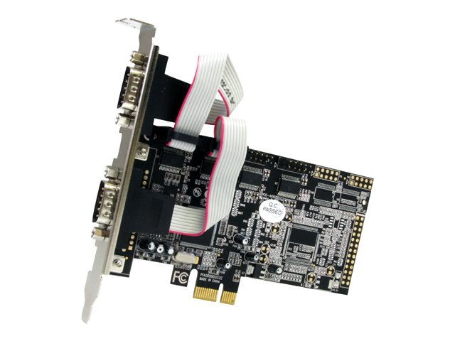 StarTech.com 4 Port Native PCI Express RS232 Serial Adapter Card with 16550 UART - Low Profile Serial Card (PEX4S553) - Serial adapter - PCIe 1.1 - RS-232 - 4 ports