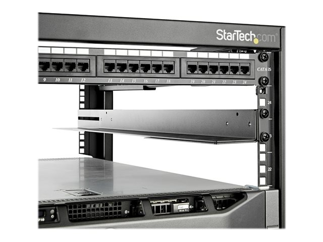 StarTech.com 1U 19 inch Server Rack Rails, 24-36 inch Adjustable Depth, Universal 4 Post Rack Mount Rails, Network Equipment/Server/UPS Mounting Rail Kit, HPE ProLiant, Dell PowerEdge - 4 Post Rack Rails (UNIRAILS1UB) - Rack rail kit - rack mountable - black - 1U - 19\" - for P/N: RK1536BKF, RK1836BKF
