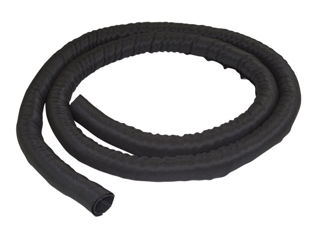 StarTech.com 6.5' (2m) Cable Management Sleeve, Flexible Coiled Cable Wrap, 1.0-1.5\" dia. Expandable Sleeve, Polyester Cord Manager/Protector/Concealer, Black Trimmable Cable Organizer - Flame Resistant UL94-V0 - Cable sleeving kit - black - 2 m