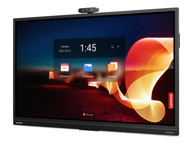 Lenovo ThinkVision T75 - 75\" Diagonal Class LED-backlit LCD display - interactive - with touchscreen (multi touch) / 8-microphone array / 4K camera - Smart TV - Android - 4K UHD (2160p) 3840 x 2160 - HDR - Direct LED