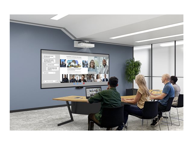 Epson EB-810E - 3LCD projector - 5000 lumens (white) - 5000 lumens (colour) - 16:9 - 4K - super-ultra-short throw lens - 802.11a/b/g/n/ac wireless / LAN/ Miracast - white