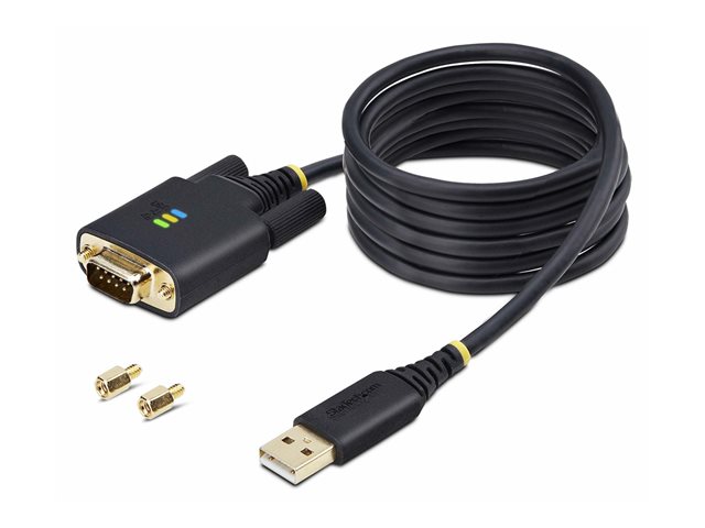 StarTech.com 6.6ft/2m USB to Null Modem Serial Adapter Cable, FTDI, RS232 - USB / serial cable - USB (M) to DB-9 (M) - 2 m - black