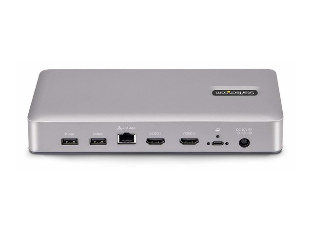 StarTech.com USB4 Docking Station, USB-C 40Gbps, Dual Video HDMI, Up to 2x 4K 60Hz 4:4:4 (RGB) or 2x 4K 120Hz 4:2:2, Multi-Monitor Dock, 6x USB, 2.5GbE, 100W PD - Docking station - USB4 / Thunderbolt 4 - 2 x HDMI - 1GbE, 2.5GbE - 180 Watt