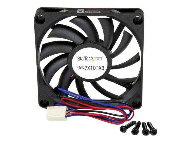 StarTech.com Replacement 70mm TX3 Dual Ball Bearing CPU Cooler Fan - 3 pin case Fan - TX3 Fan - 70mm Fan (FAN7X10TX3) - Case fan - 70 mm - black
