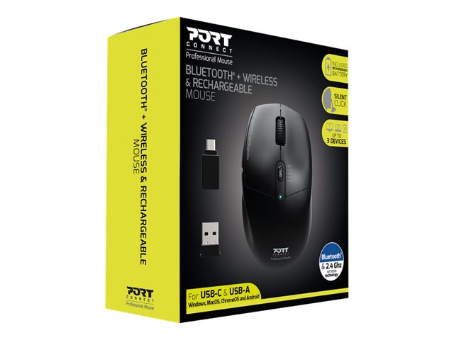 BLUETOOTH + 24 GHZ COMBO RECHARGEABLE PROFESSIONAL MOUSE