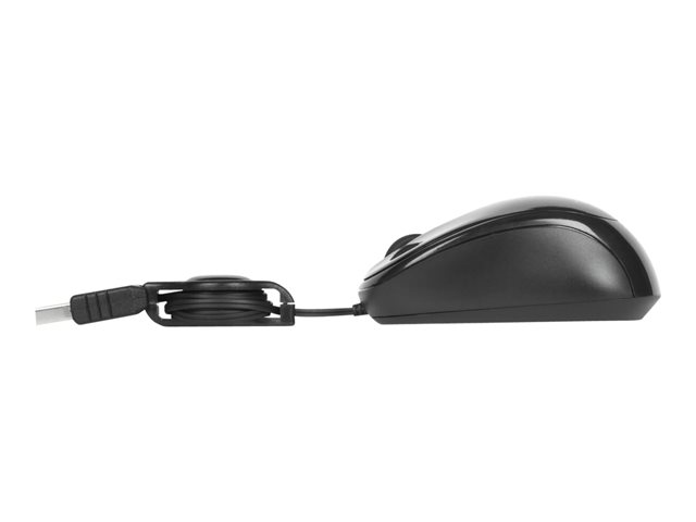 Targus - Mouse - right and left-handed - optical - 3 buttons - wired - USB - black