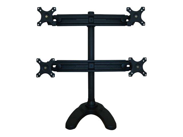 Neomounts FPMA-D700DD4 - Stand - full-motion - for 4 LCD displays - black - screen size: 19\"-30\" - desktop stand, grommet, desk-mountable