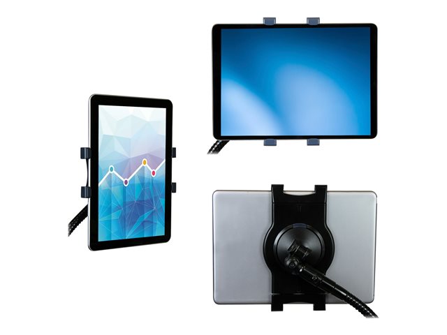 StarTech.com Gooseneck Tablet Holder - Bendable Tablet Arm - Desk Mount Tablet Stand - For Most 7\" to 11\" Tablets - Detachable Holder - Mounting kit (clamp, adjustable holder, adjustable mounting arm) - for tablet - plastic, steel - black - screen size: 7\"-11\" - desktop - for P/N: DK30CHPH, STSCART