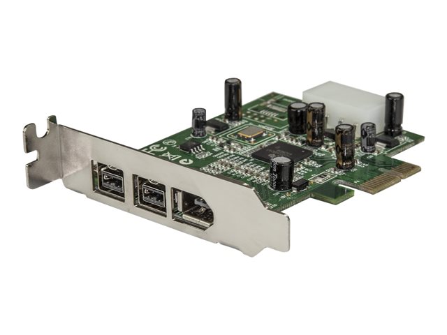 StarTech.com 3 Port 2b 1a Low Profile 1394 PCI Express FireWire Card Adapter - FireWire adapter - PCIe low profile - FireWire 800 - 2 ports + 1 x FireWire