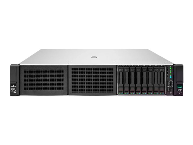 HPE ProLiant DL385 Gen10 Plus V2 - Server - rack-mountable 2U - 2-way - 1 x EPYC 7252 / up to 3.2 GHz - RAM 32 GB - SAS - hot-swap 2.5\" bay(s) - no HDD - 10 Gigabit Ethernet - monitor: none