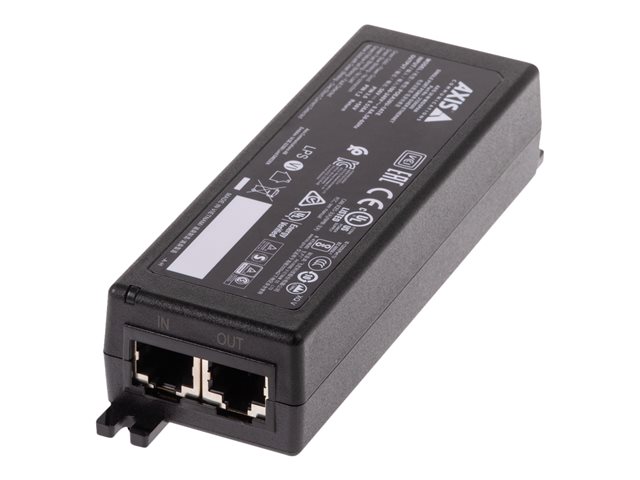 AXIS Midspan - PoE injector - AC 100-240 V - 30 Watt - output connectors: 1 - United Kingdom - black - for AXIS M3205, M4308, P1455, P3247, P3248, P3255, P3818, Q1615, Q1952, Q3536, P37 Series