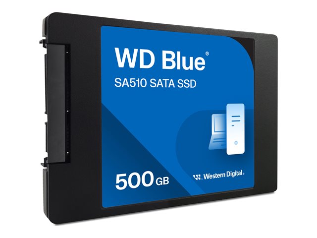WD Blue SA510 WDS500G3B0A-00AXR0 - SSD - 500 GB - internal - 2.5\" - SATA 6Gb/s - blue