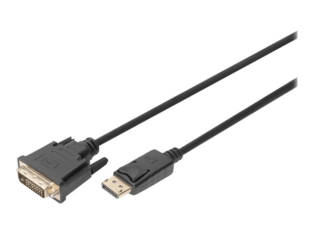 DP - DVI-D cable 3M black DP - DVI w/int