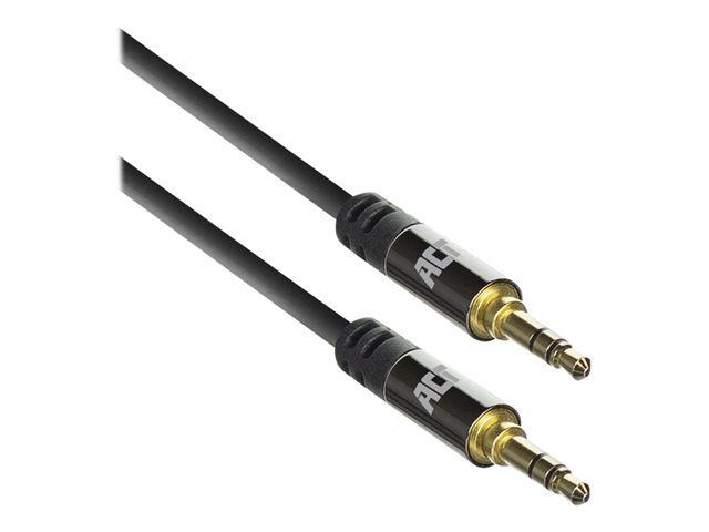 ACT - Audiokabel - mini-phone stereo 3.5 mm male naar mini-phone stereo 3.5 mm male - 10 m - beschermd - zwart
