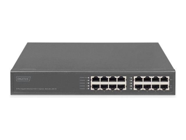 GigabitEthernet PoE+ InjectorHub 802.3bt