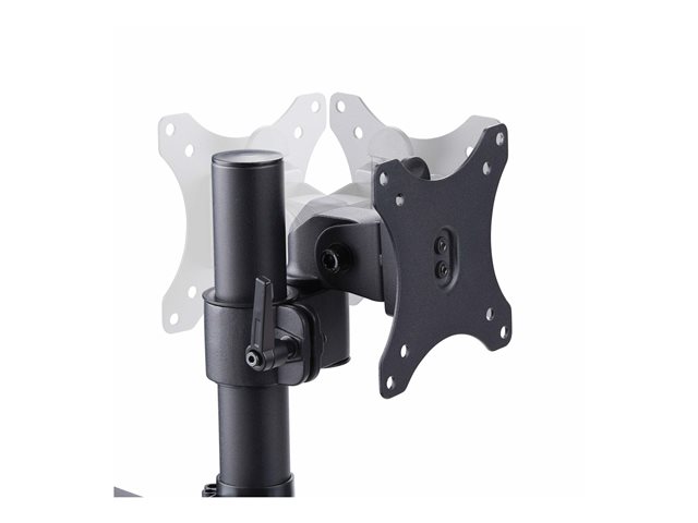 StarTech.com Triple Monitor Desk Mount For Up To Three 27in Screens, VESA 75x75/100x100, Tool-Less Arm Adjustments, C-Clamp/Grommet Mount, Spring-Assisted Arms - Mounting kit - adjustable arm - for 3 LCD displays - aluminium, steel, plastic - black - screen size: up to 27\" - desk-mountable