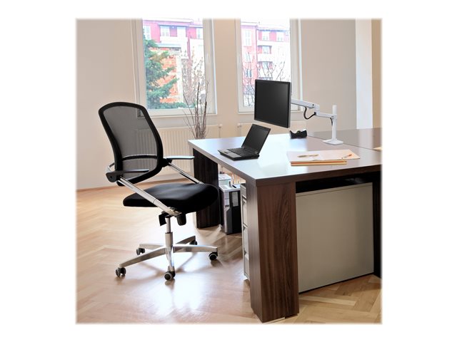 Ergotron LX - Mounting kit (articulating arm) - for Monitor - aluminium, steel - white - screen size: up to 32\" - desk-mountable