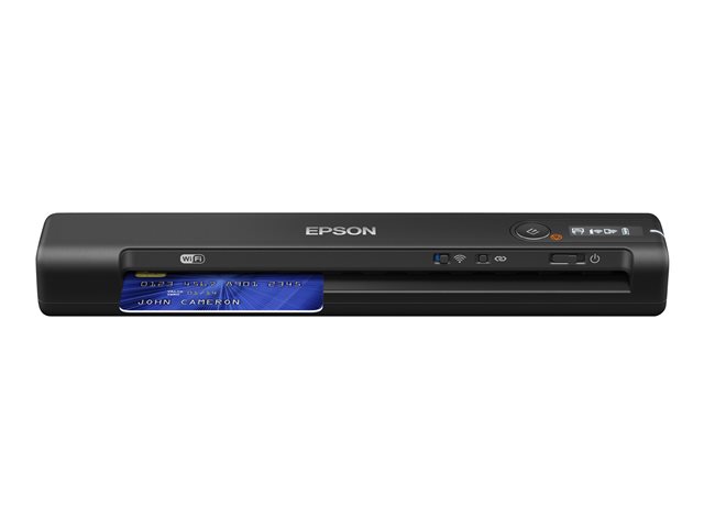 Epson WorkForce ES-60W - Sheetfed scanner - Contact Image Sensor (CIS) - A4 - 600 dpi x 600 dpi - up to 300 scans per day - USB 2.0, Wi-Fi(n)