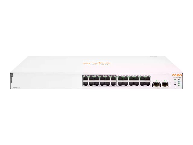 HPE Networking Instant On 1830 24G 12p Class4 PoE 2SFP 195W Switch - Switch - smart - 12 x 10/100/1000 + 12 x 10/100/1000 (PoE+) + 2 x Gigabit SFP - desktop, rack-mountable - PoE+ (195 W)