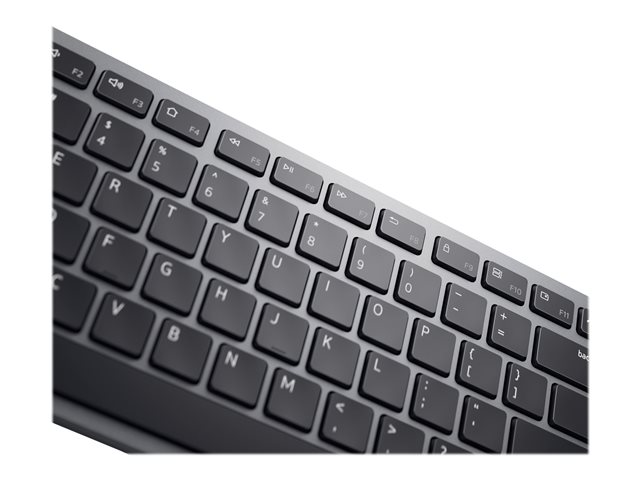 Dell Multi-Device KB700 - Keyboard - wireless - 2.4 GHz, Bluetooth 5.0 - QWERTY - UK - grey - with 3 years Next Business Day Advanced Exchange Service