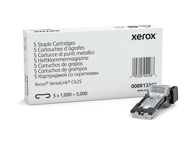 Xerox - 5-pack - 5000 staples - staple cartridge - for VersaLink B415/DN, B415V_DN, C415/DN, C415V_DN, C625V_DN