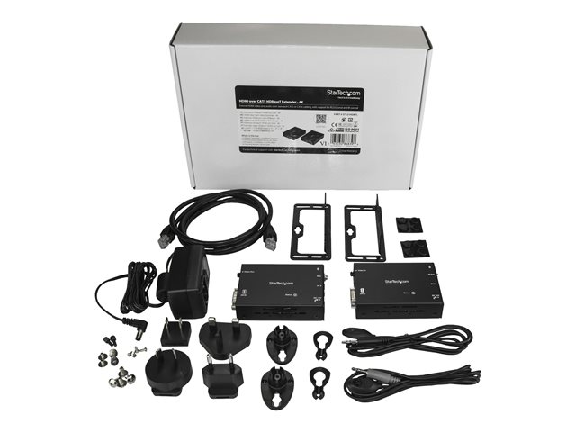 StarTech.com HDMI Over Cat5e / CAT6 Extender - Extend up to 210 ft / 70m - HDBaseT Certified - HDMI Extender - IR Extender - HDMI Booster (ST121HDBTL) - Video/audio/infrared/serial/network extender - over CAT 5e/6 - 10Base-T - up to 100 m - for P/N: