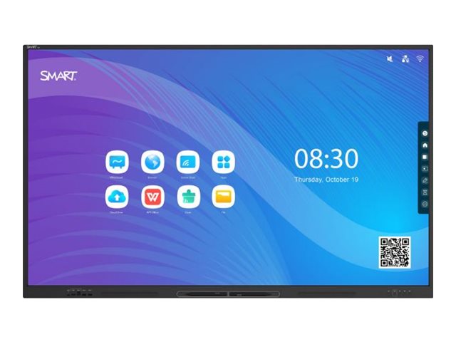 SMART Board GX065-V3 - 65\" Diagonal Class GX Zero series LED-backlit LCD display - interactive - with whiteboard and touchscreen (multi touch) - 4K UHD (2160p) 3840 x 2160 - black