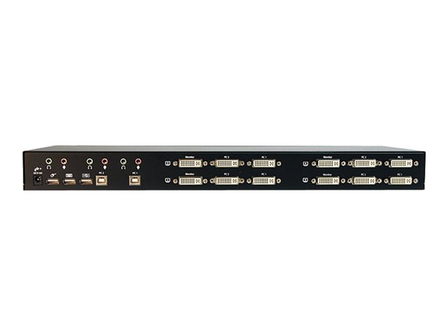 StarTech.com 2-Port Quad Monitor Dual-Link DVI USB KVM Switch with Audio & Hub (SV231QDVIUA) - KVM / audio / USB switch - 2 x KVM / audio / USB - 1 local user - desktop - for P/N: DVID4N1USB10, DVID4N1USB15, DVID4N1USB6, IM12D1500P, SVA12M2NEUA, SVA12M5NA
