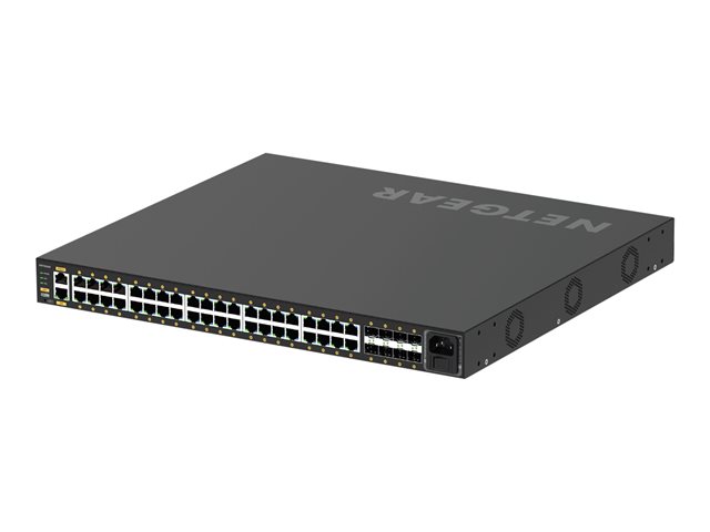 NETGEAR AV Line M4250-40G8F-PoE+ - Switch - L3 - Managed - 40 x 10/100/1000 (PoE+) + 8 x 1000Base-X SFP - side to side airflow - rack-mountable - PoE+ (480 W)