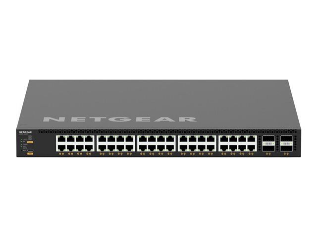 NETGEAR AV Line M4350-40X4C - Switch - L3 - Managed - 40 x 100/1000/2.5G/5G/10GBase-T (PoE++) + 4 x 40/100 Gigabit QSFP28 - front to back airflow - rack-mountable - PoE++ (196 W)