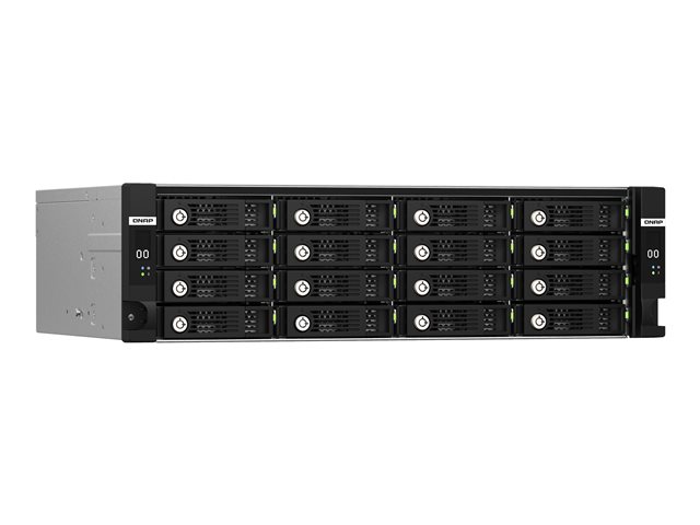 QNAP TL-R1620Sdc - Hard drive array - 16 bays (SATA-600 / SAS-3) - SAS 12Gb/s (external) - rack-mountable - 3U