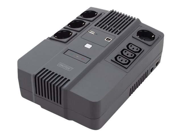 ALL-IN-ONE UPS 600VA/360W LED 12V/7AH X1 4X CEE 7/7 3X IEC C13 USB RJ45