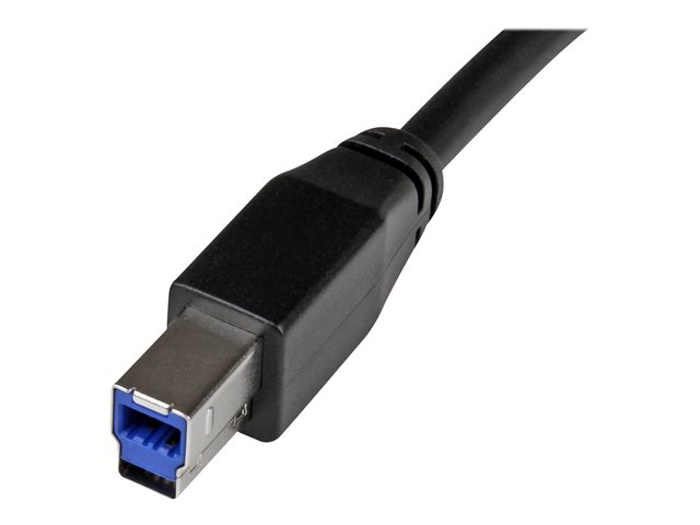 StarTech.com 5m 15 ft Active USB 3.0 USB-A to USB-B Cable - M/M - USB A to B Cable - USB 3.1 Gen 1 (5 Gbps) (USB3SAB5M) - USB cable - USB Type B (M) to USB Type A (M) - USB 3.0 - 5 m - molded - black - for P/N: ST1030USBM