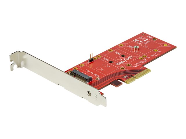 StarTech.com M2 PCIe SSD Adapter - x4 PCIe 3.0 NVMe / AHCI / NGFF / M-Key - Low Profile and Full Profile - SSD PCIe M.2 Adapter (PEX4M2E1) - Interface adapter - M.2 - Expansion Slot to M.2 - M.2 Card - PCIe x4 - red - for P/N: BNDTB10GI, BNDTB210GSFP, BNDTB310GNDP, BNDTB410GSFP, BNDTB4M2E1, BNDTBUSB3142