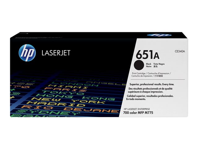HP 651A - Black - original - LaserJet - toner cartridge (CE340A) - for Color LaserJet Enterprise MFP M775dn, MFP M775f, MFP M775z, MFP M775z+