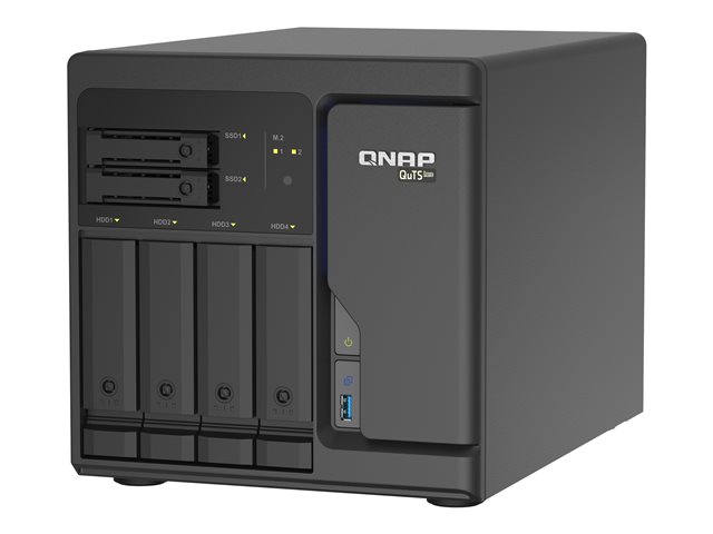 QNAP TS-H686-D1602-8G - NAS server - 6 bays - SATA 6Gb/s - RAID RAID 0, 1, 5, 6, 10, 50, 60, JBOD - RAM 8 GB - 2.5 Gigabit Ethernet - iSCSI support