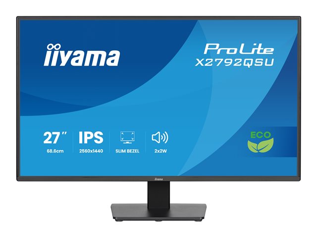 27\"WIDE LCD, 2560 x 1440, 120 Hz IPS panel, LED Bl., Adaptive Sync, USB-Hub(2xOut v3.2), 350 cd/m², 1500:1 Static Contrast, 80.000.000:1 ACR, Speakers, DisplayPort, HDMI , 3ms