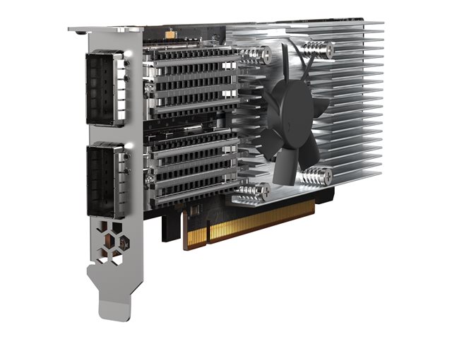 QNAP QXG-100G2SF-E810 - Network adapter - PCIe 4.0 x16 low profile - 100 Gigabit QSFP28 x 2 - for QNAP TS-H2490FU