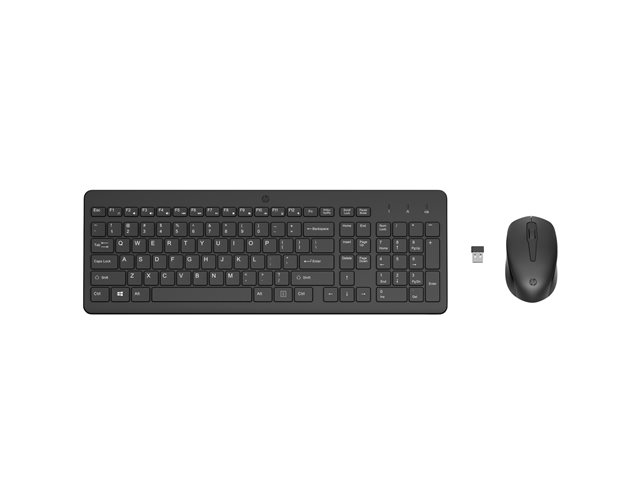 HP 330 - Keyboard and mouse set - wireless - 2.4 GHz - QWERTY - English - black - for HP 21, 22, 24, 27, Laptop 15, 15s, 17, Pavilion 24, 27, TP01, Pavilion Laptop 14, 15