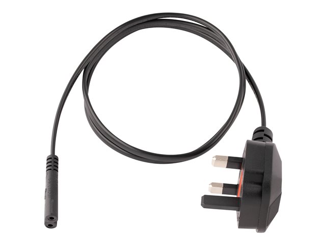 StarTech.com 3ft (1m) UK Laptop Power Cable, BS 1363 to C7, 2.5A 250V, 18AWG, Black, AC Notebook/Laptop Replacement Cord, Printer Cable, UK Laptop Charger Cord, BS 1363 to IEC60320 C7 - Power Brick Cord - Power cable - power IEC 60320 C7 to BS 1363 (M) - AC 250 V - 1 m - black